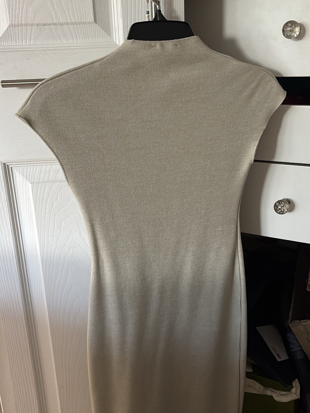 Zara Light Beige Sleeveless Dress - Picture 3 of 4